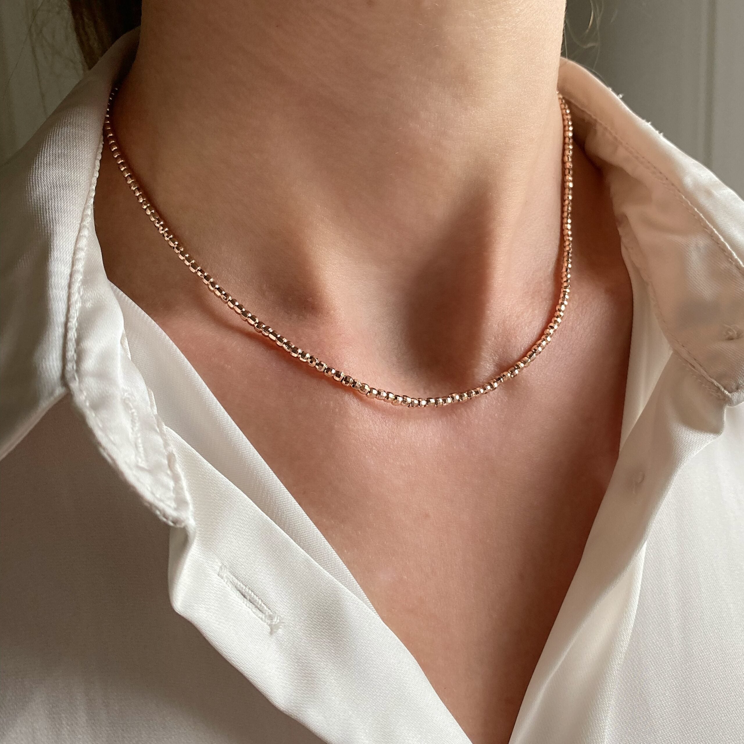 Choker perline sfaccettate