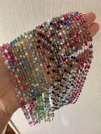 Choker collarino cristalli multi colore o mono colore
