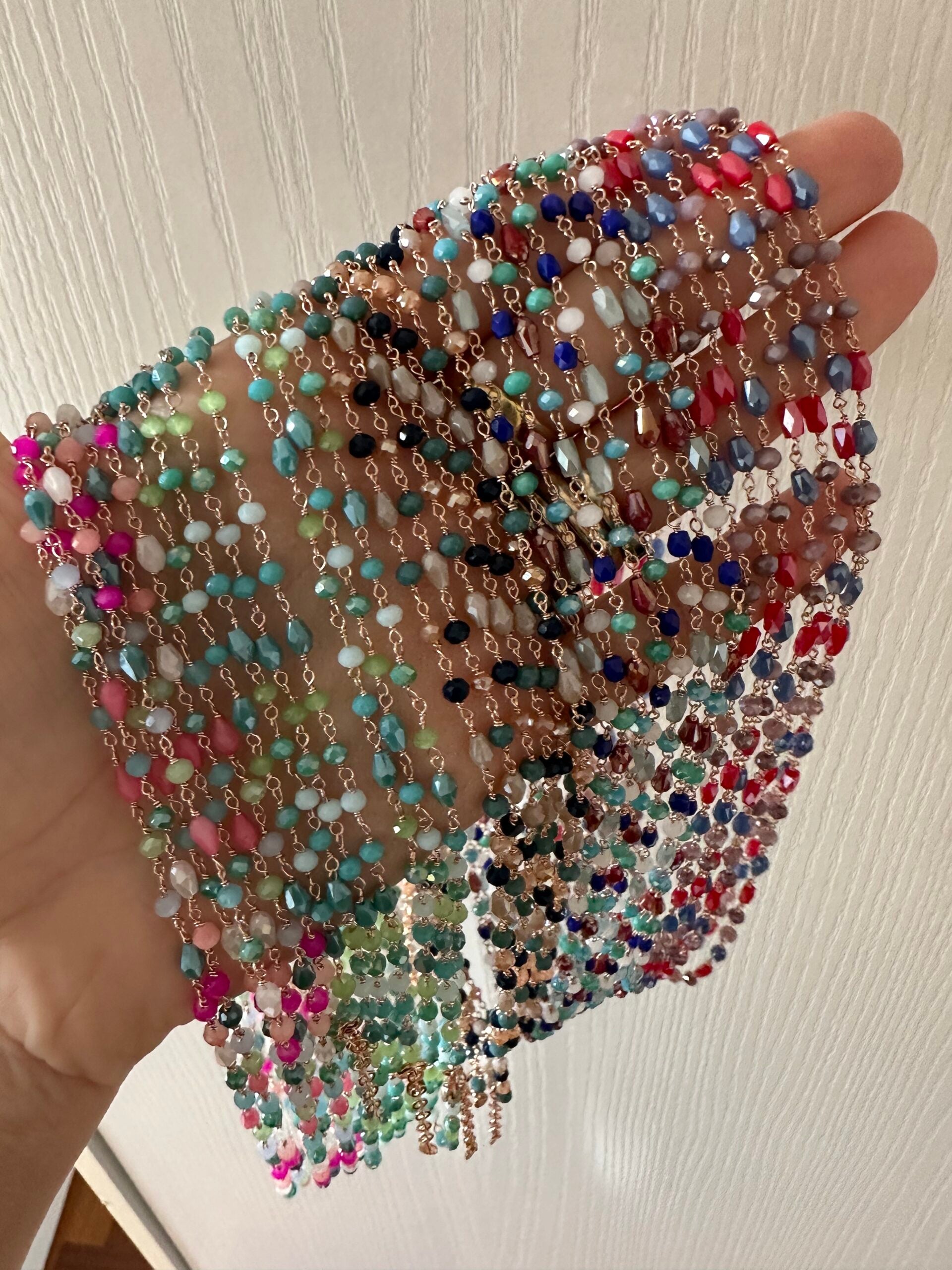 Choker collarino cristalli multi colore o mono colore