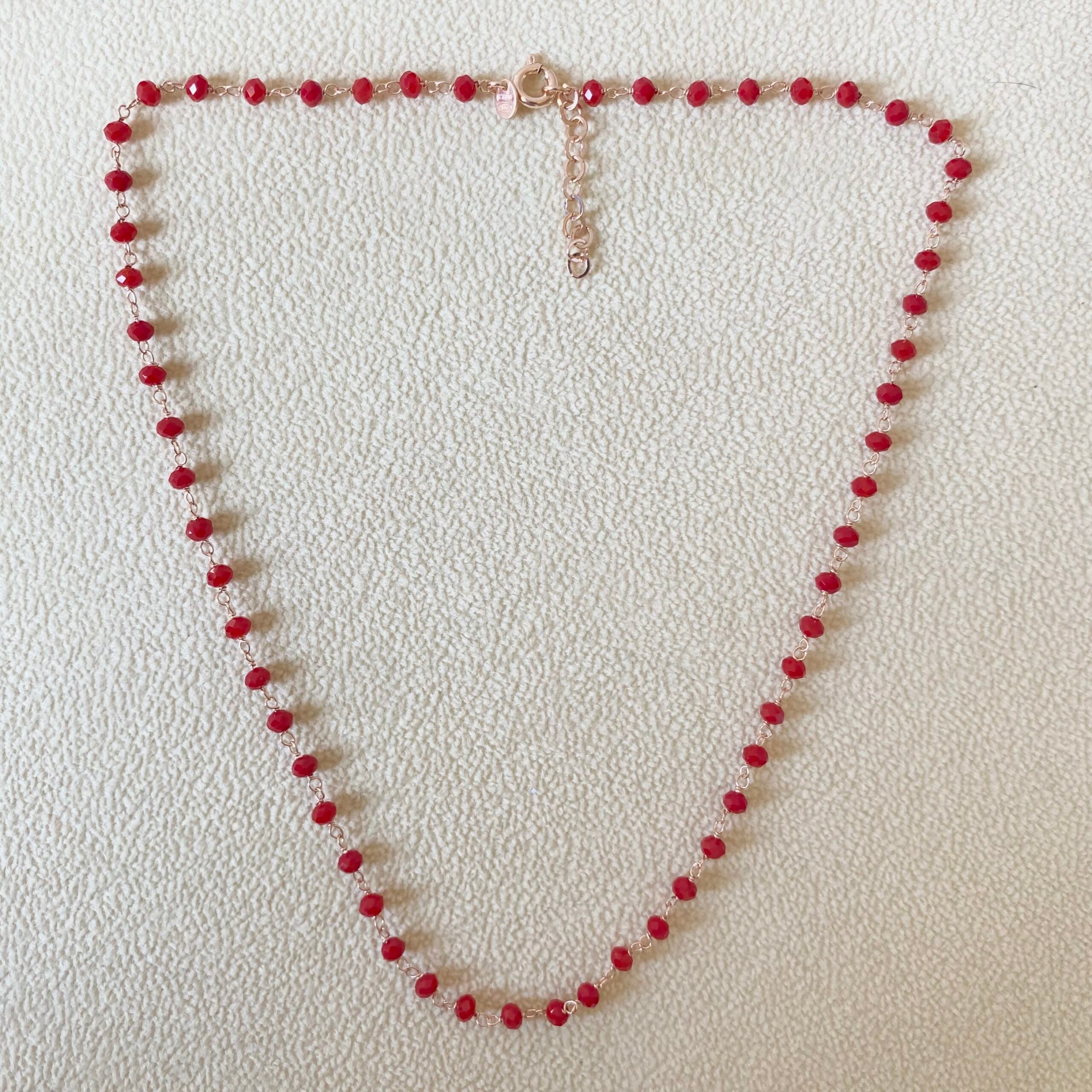 Choker collarino cristalli multi colore o mono colore