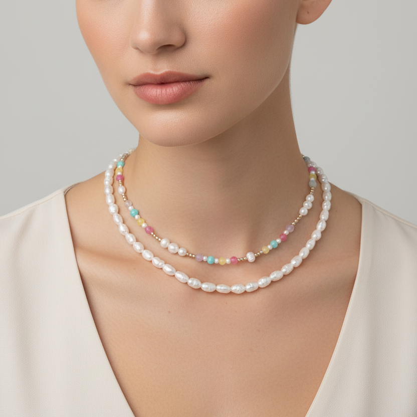 Collana Era perle allungate