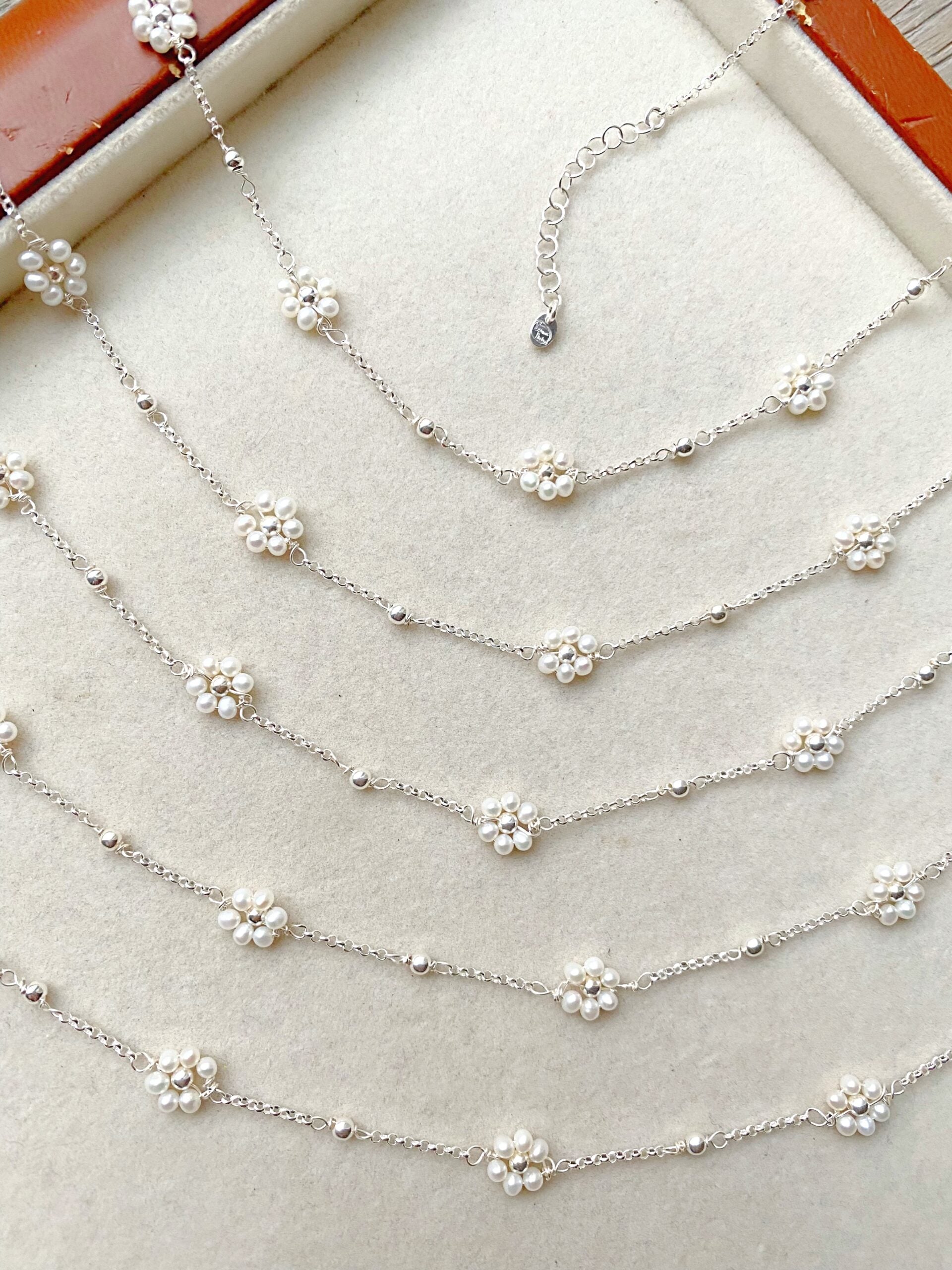 Choker daisy perle vere