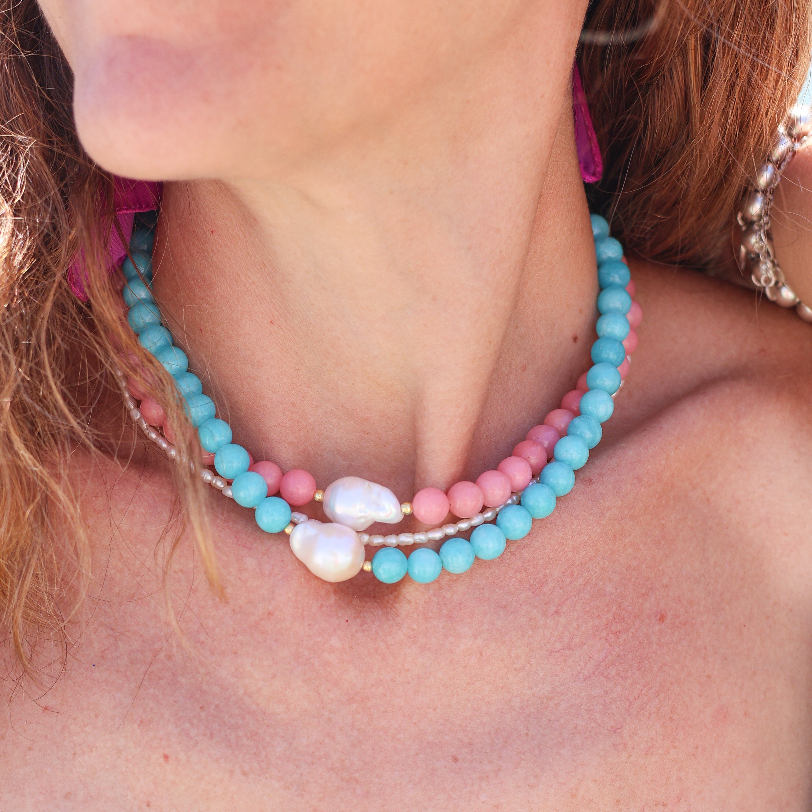 Collana Bubble perla barocca