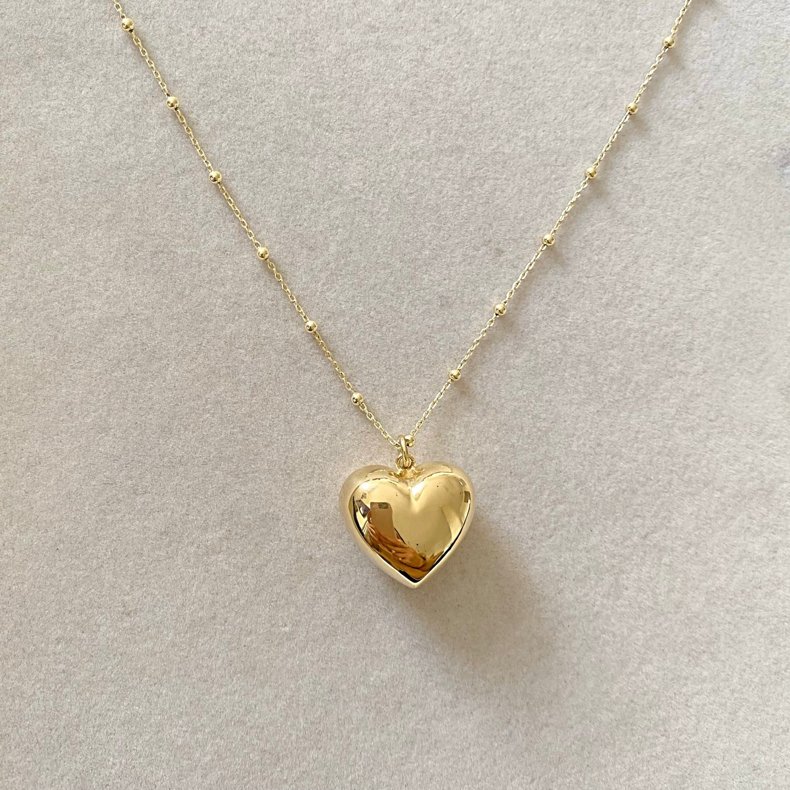 Collana cuore bombato