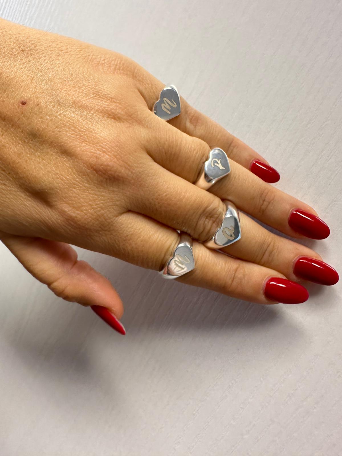 Anello cuore da mignolo con o senza incisione personalizzabile