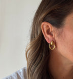Orecchini Hailey doppio anello stainless steel