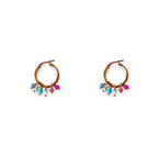 Orecchini pietrine preziose multicolor pastello