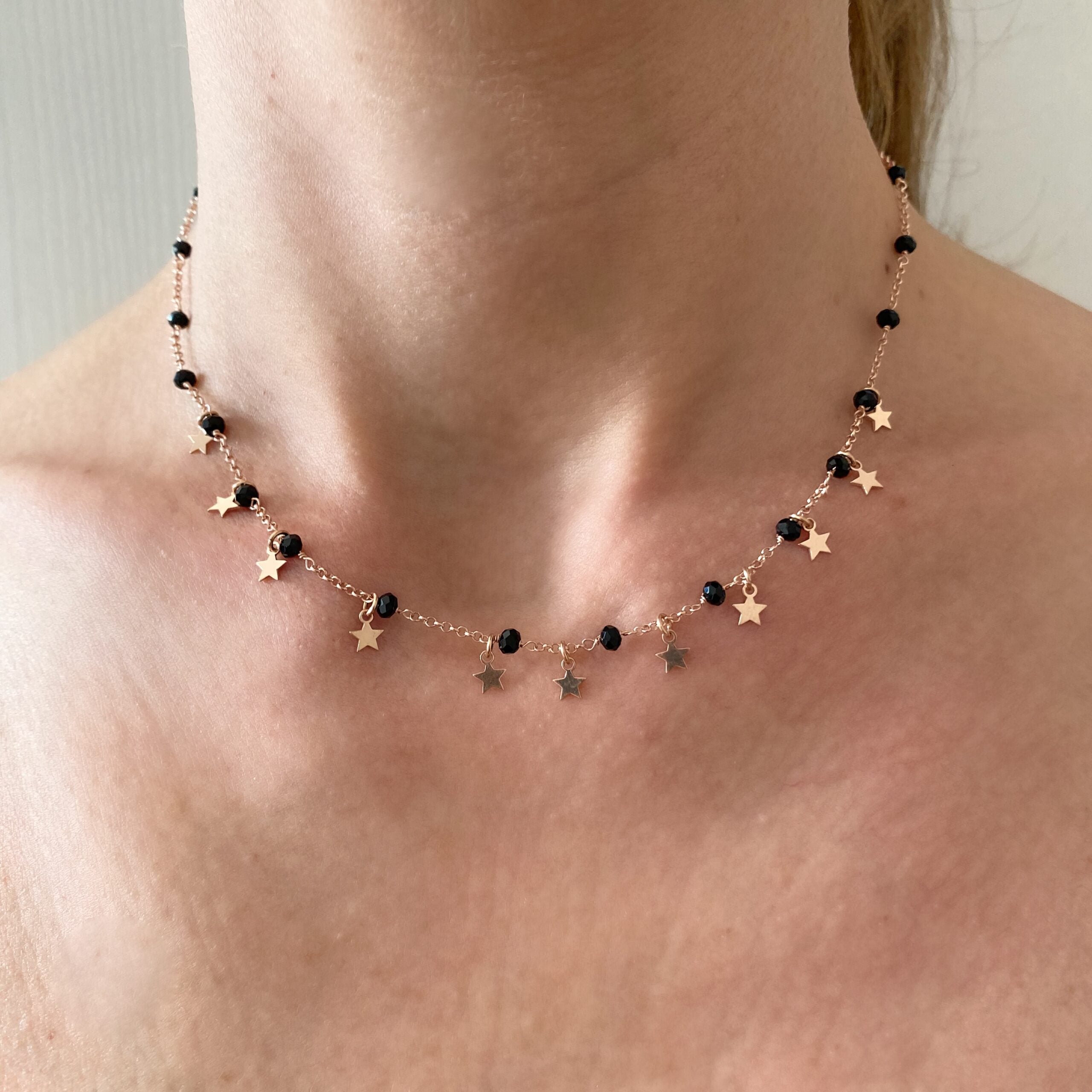 Choker collarino cristalli e multi stelle