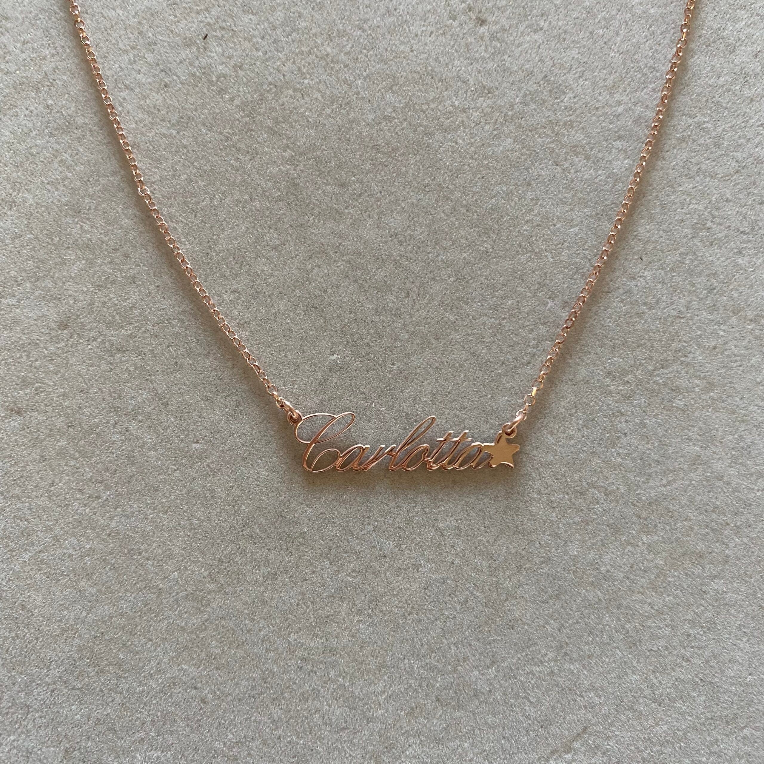 Collana o Bracciale o cavigliera personalizzata nome corsivo