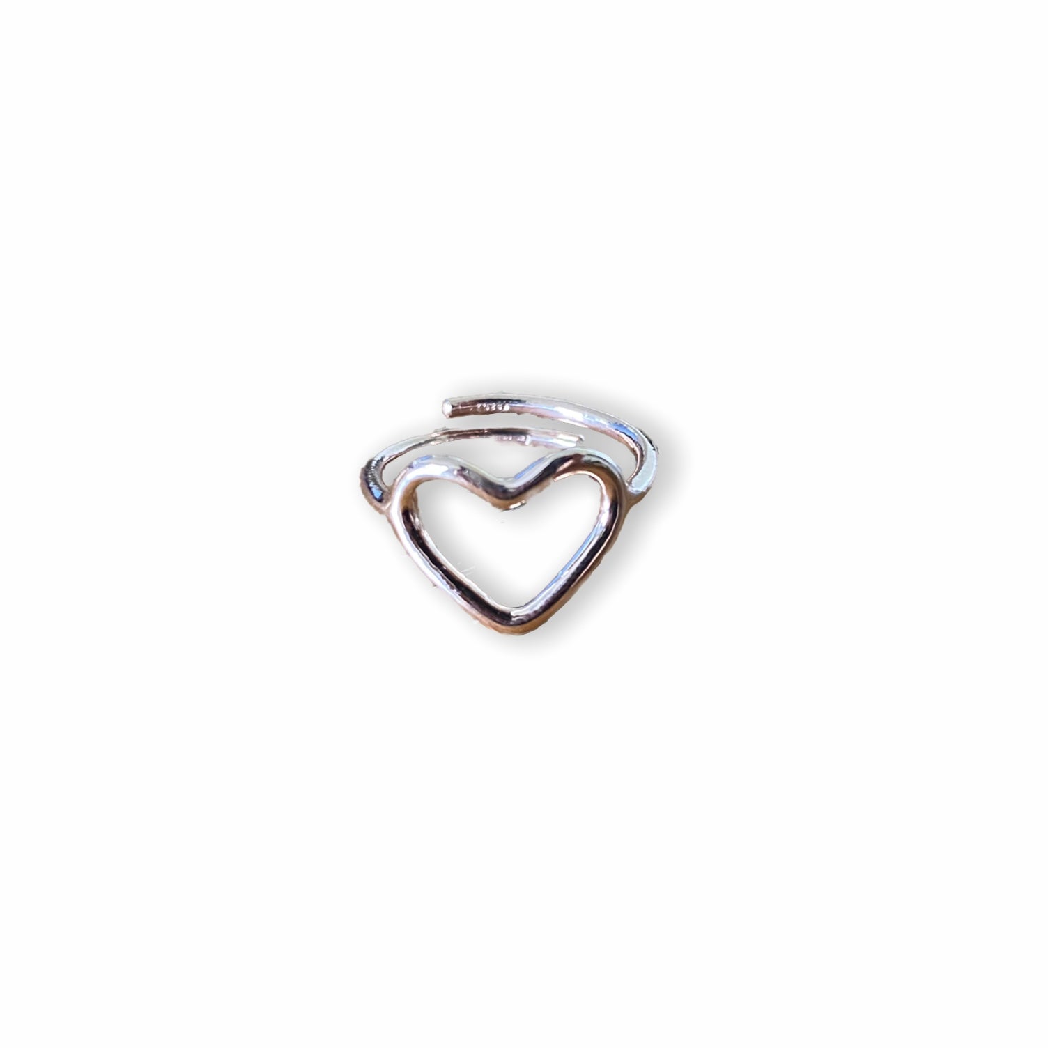 Anello cuore vuoto medium