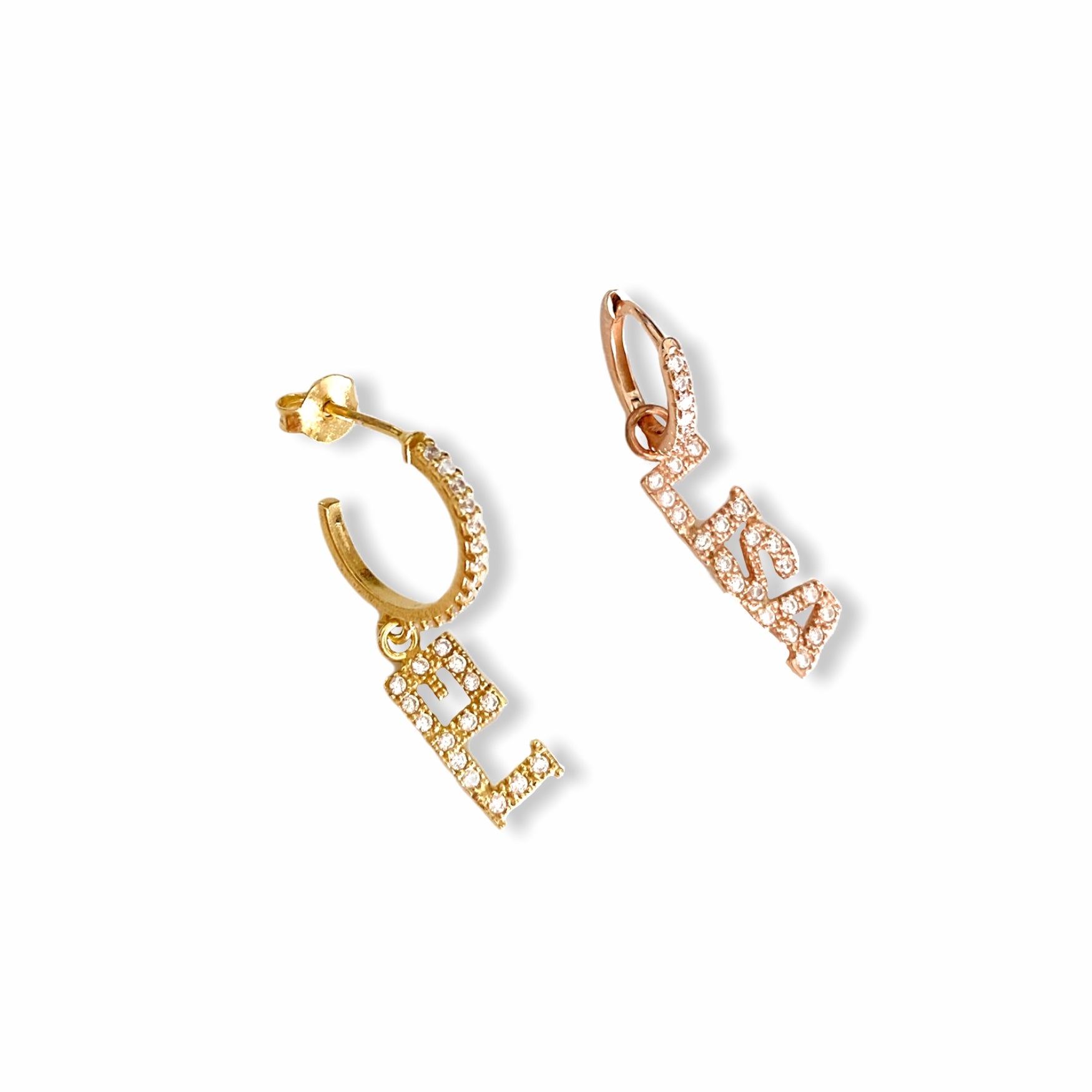 Orecchino zircone e ciondolo nome zirconi (Singolo)