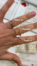 Anello cuore vuoto small