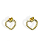 Lobini cuore vuoto con zirconi brass