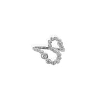 Anello serpente con zirconi incastonati a cipollina