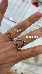Anello cuore vuoto big
