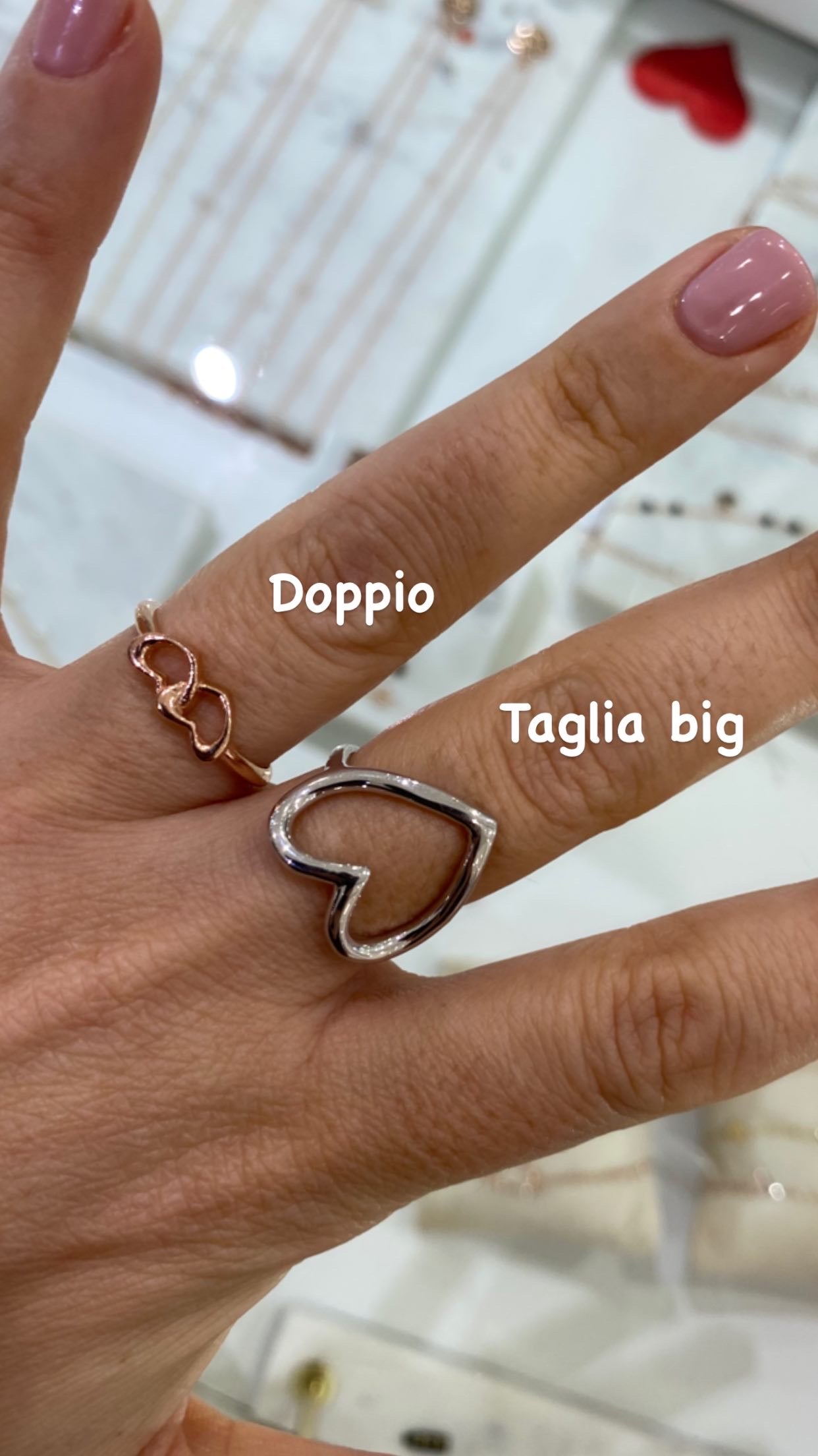 Anello cuore vuoto big