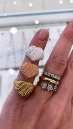 Anello cuore da mignolo lavorazione simil filigrana