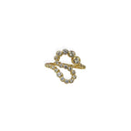 Anello serpente con zirconi incastonati a cipollina