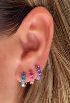 Cerchietti sfumati multicolor zirconi tondi