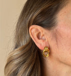 Orecchini Hailey trio e doppio anello stainless steel