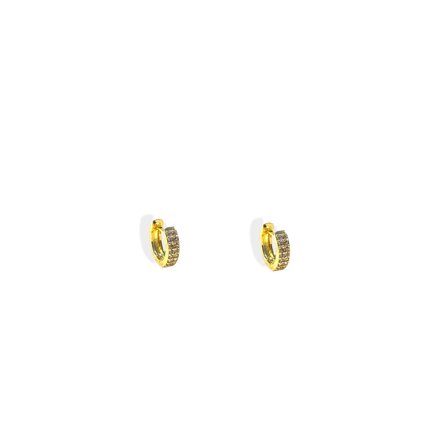 Cerchi a scatto con zirconi brass