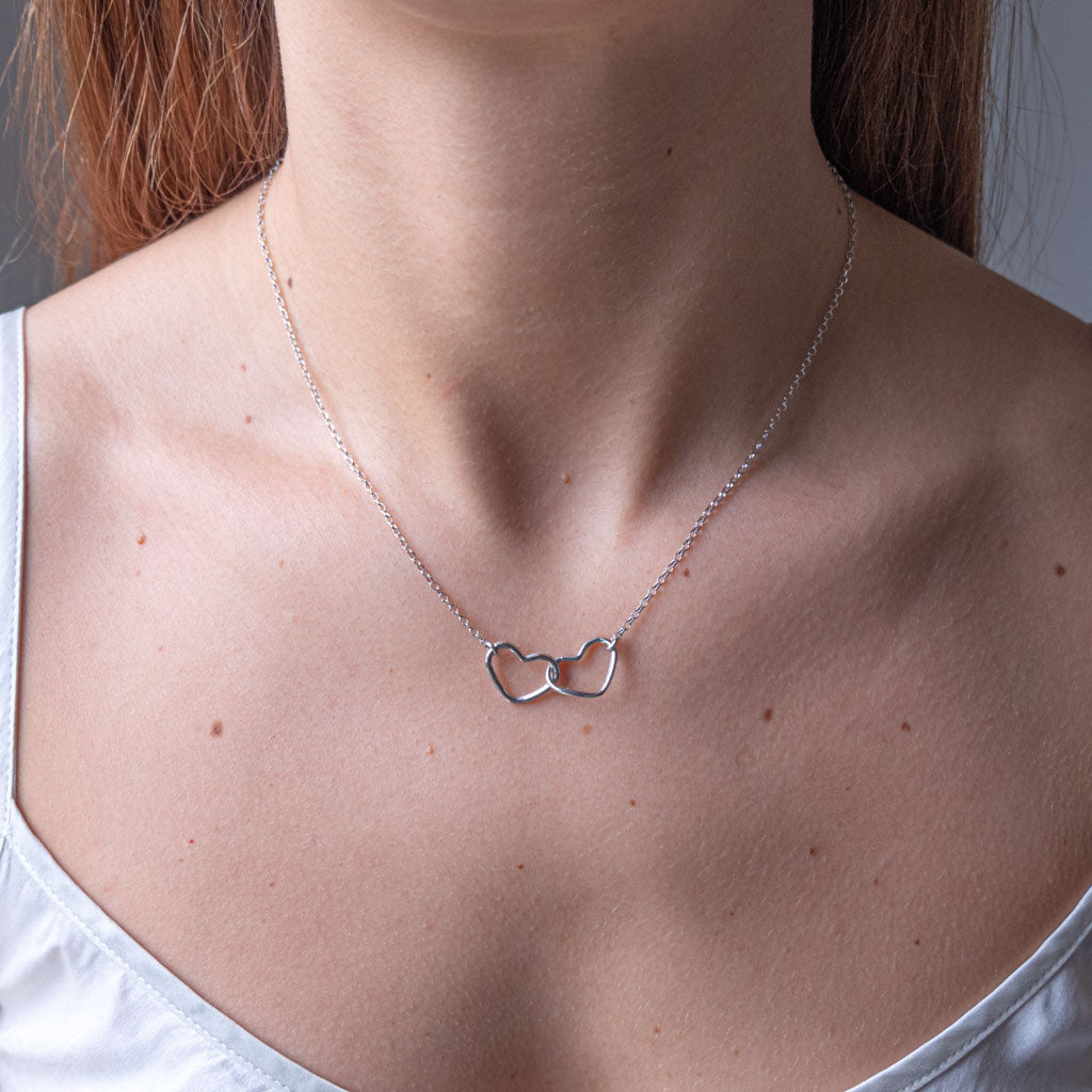 Collana cuore solidale doppio
