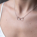 Collana cuore solidale doppio