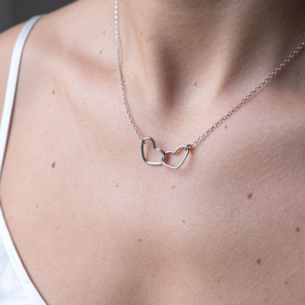 Collana cuore solidale doppio