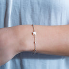 Bracciale rosario e stella o cuore o quadrifoglio passante