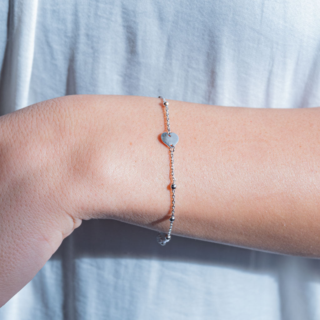 Bracciale rosario e stella o cuore o quadrifoglio passante