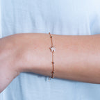 Bracciale rosario e stella o cuore o quadrifoglio passante