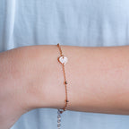 Bracciale rosario e stella o cuore o quadrifoglio passante