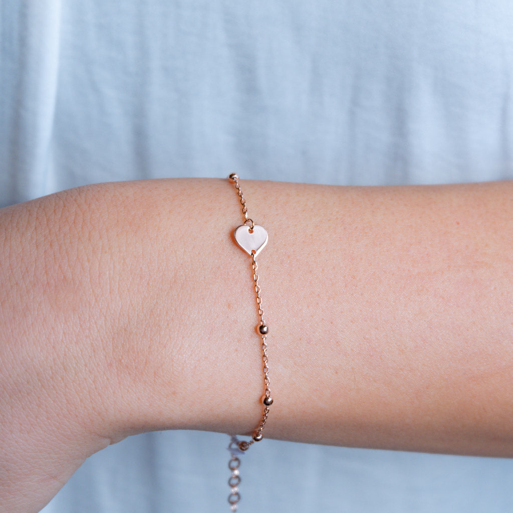 Bracciale rosario e stella o cuore o quadrifoglio passante