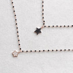 Collana cristalli o perline Stella o quadrifoglio o cuore con zirconi