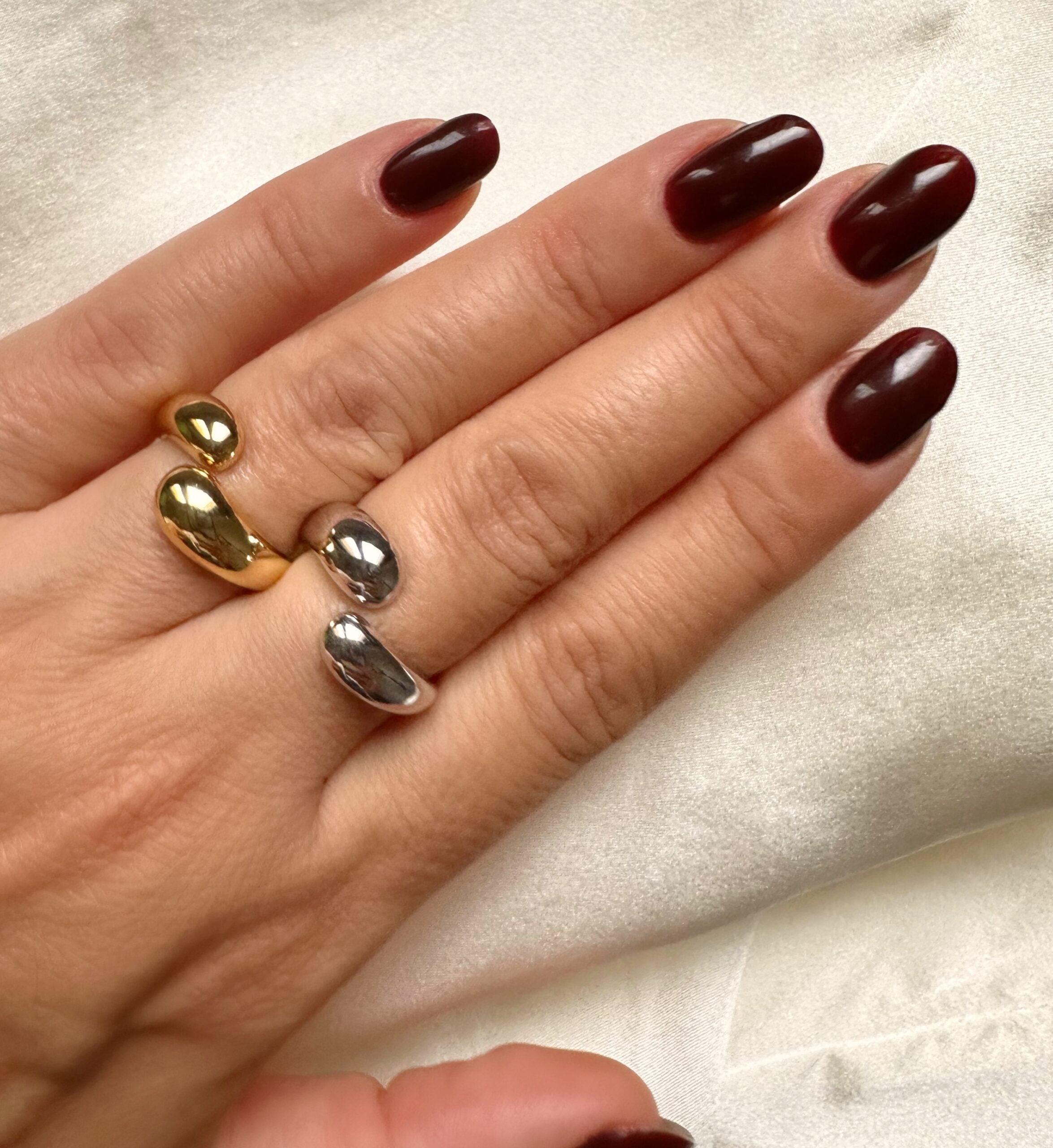 Anello incrocio bombato