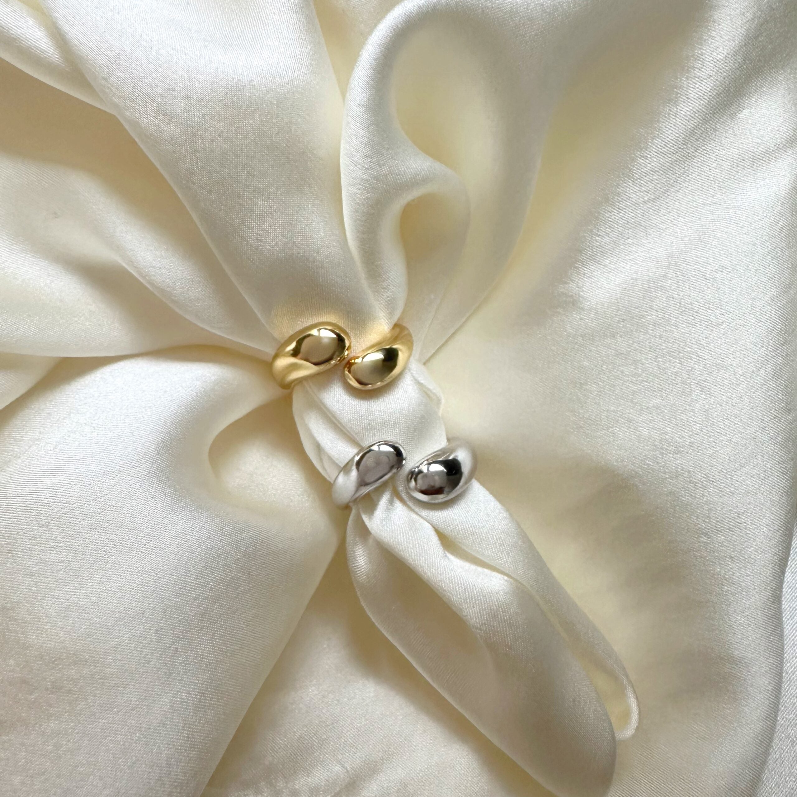 Anello incrocio bombato