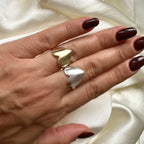 Anello cuore a fascia