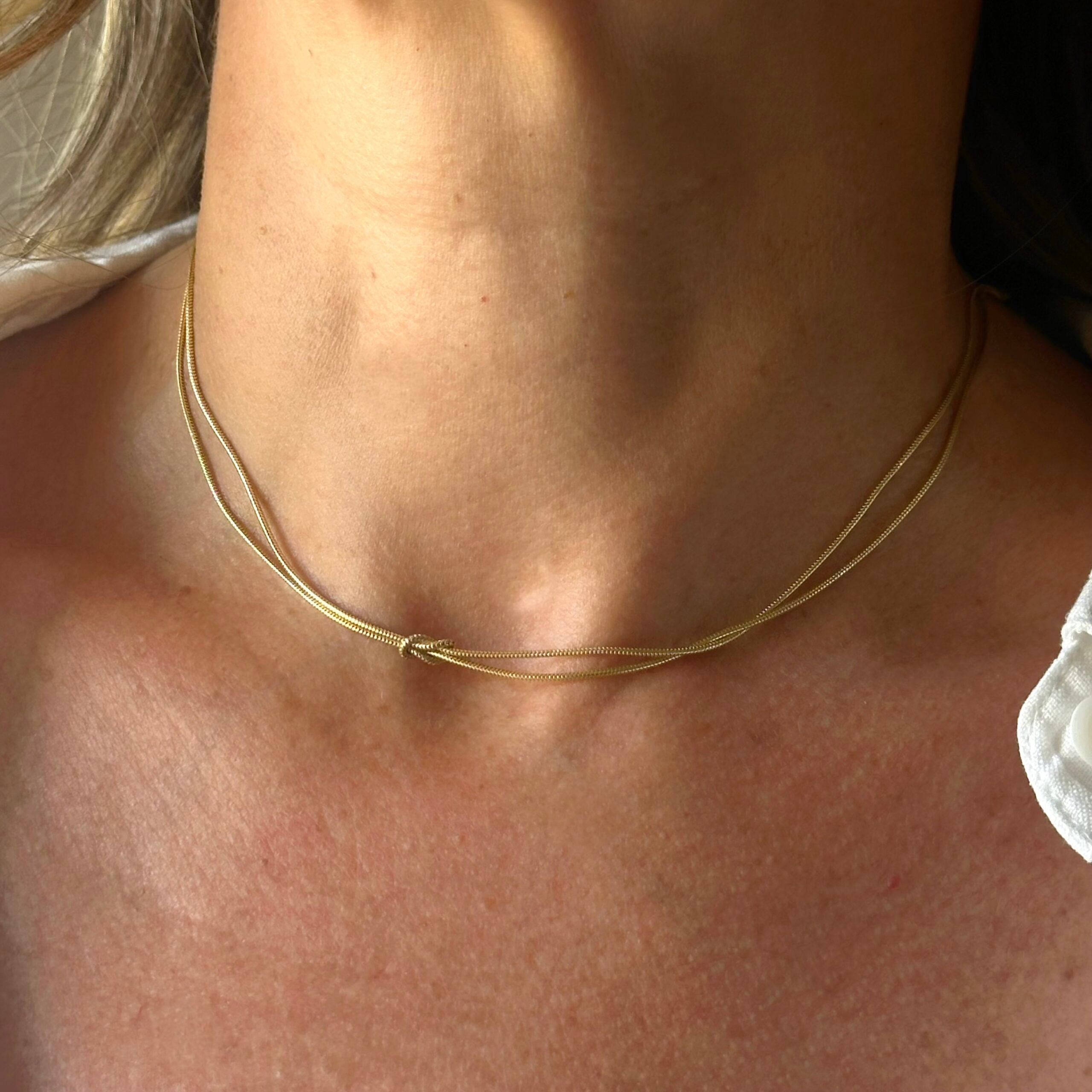 Collana doppia snake nodo