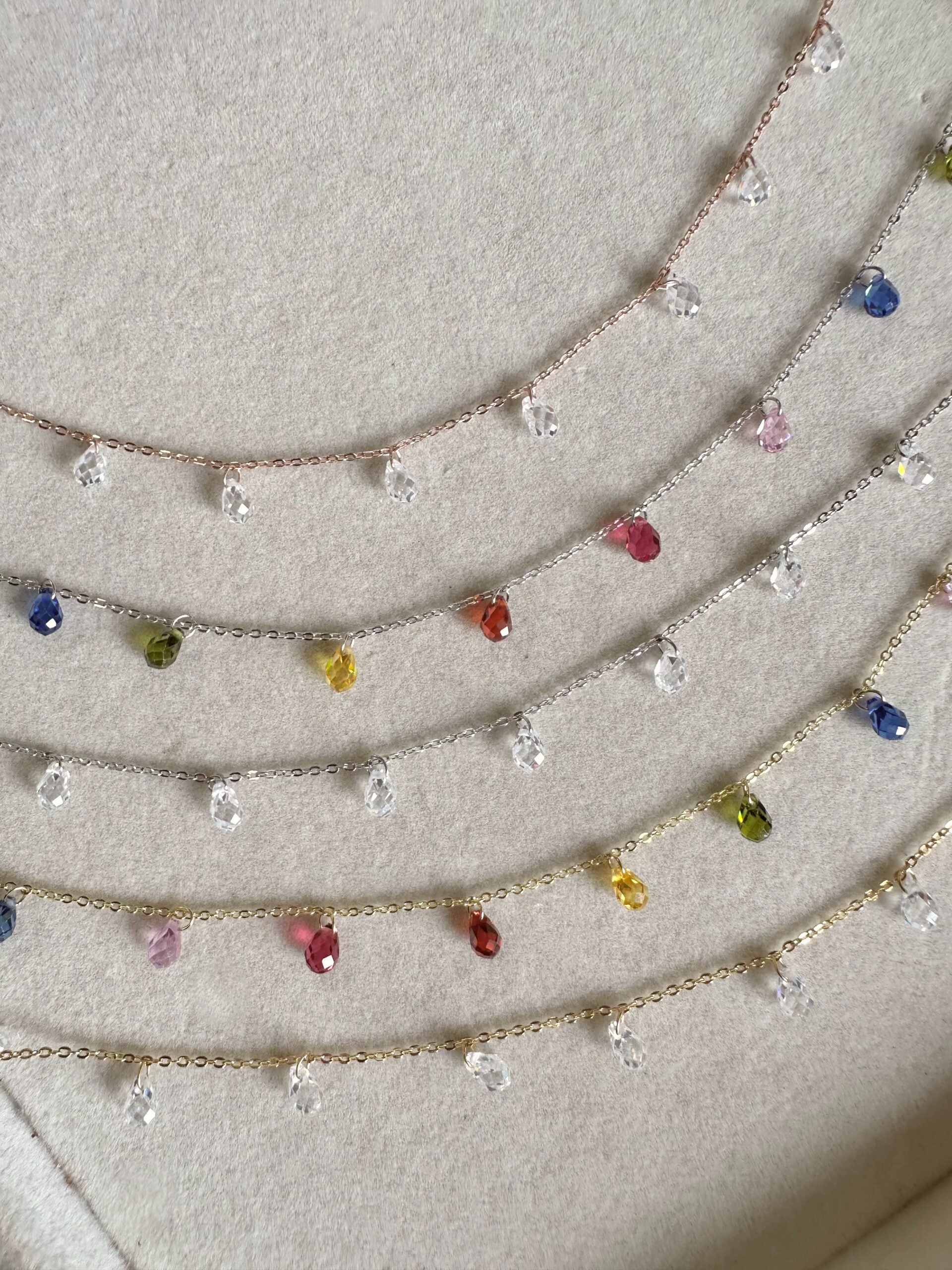 Collana cristalli a goccia