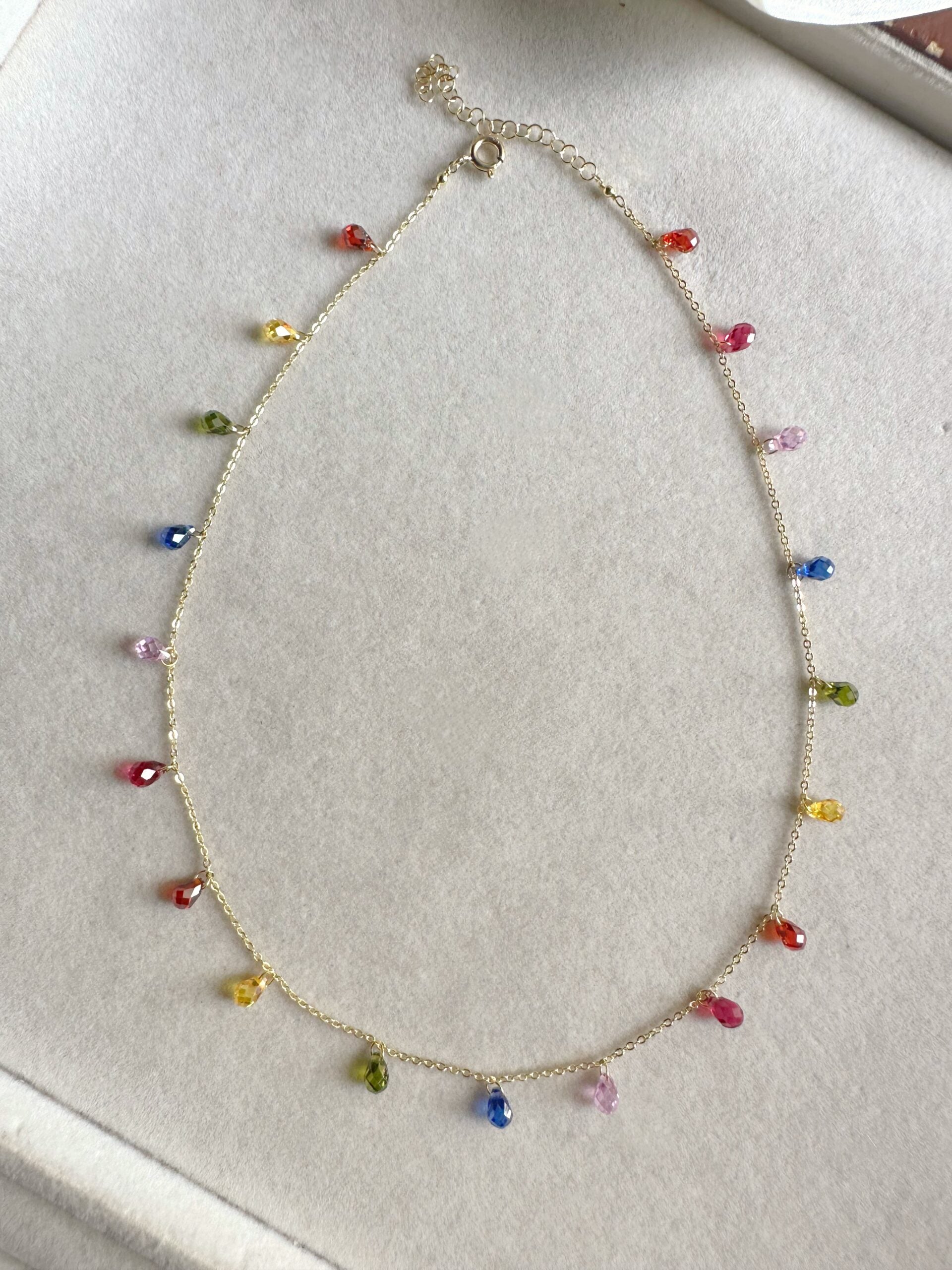 Collana cristalli a goccia