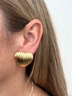 Orecchini cuore vintage rigato