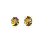 Orecchini toppe ovali ondulate brass
