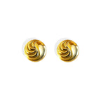 Orecchini toppe half wave tonde stainless steel