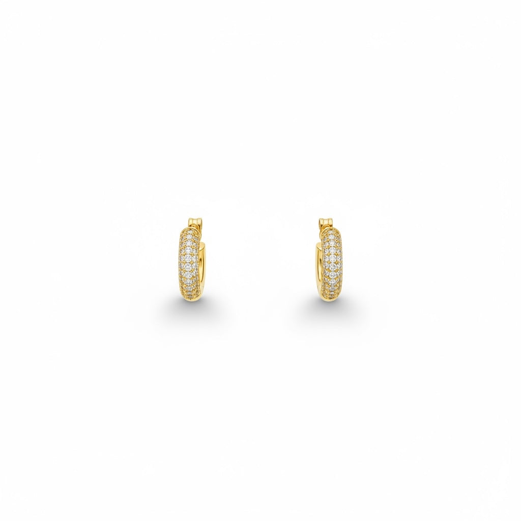 Semi cerchi bombati con zirconi brass