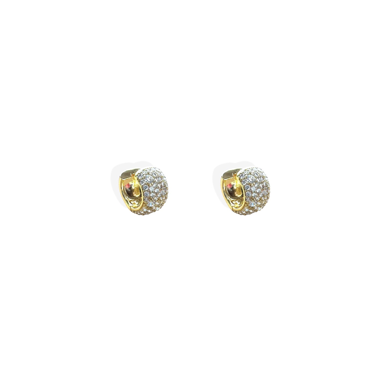 Cerchi a scatto bombati jumbo zirconi brass