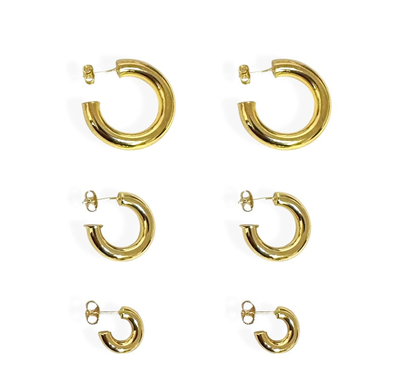 Semi cerchi bombati lisci brass