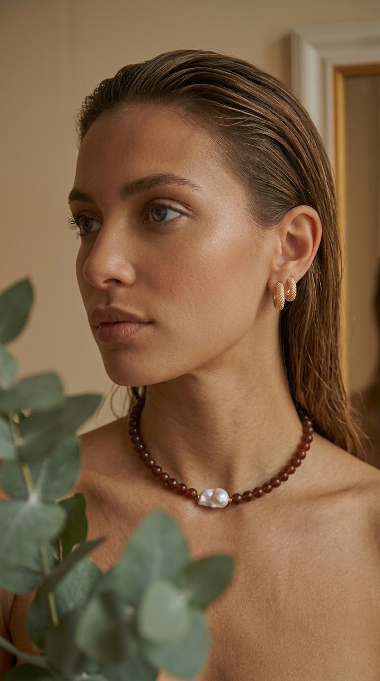 Collana Bubble perla barocca