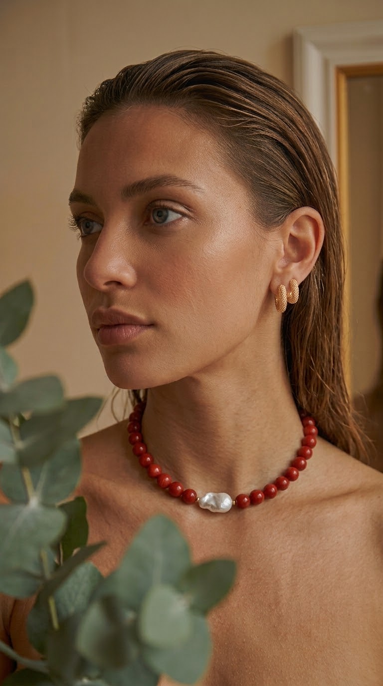 Collana Bubble perla barocca