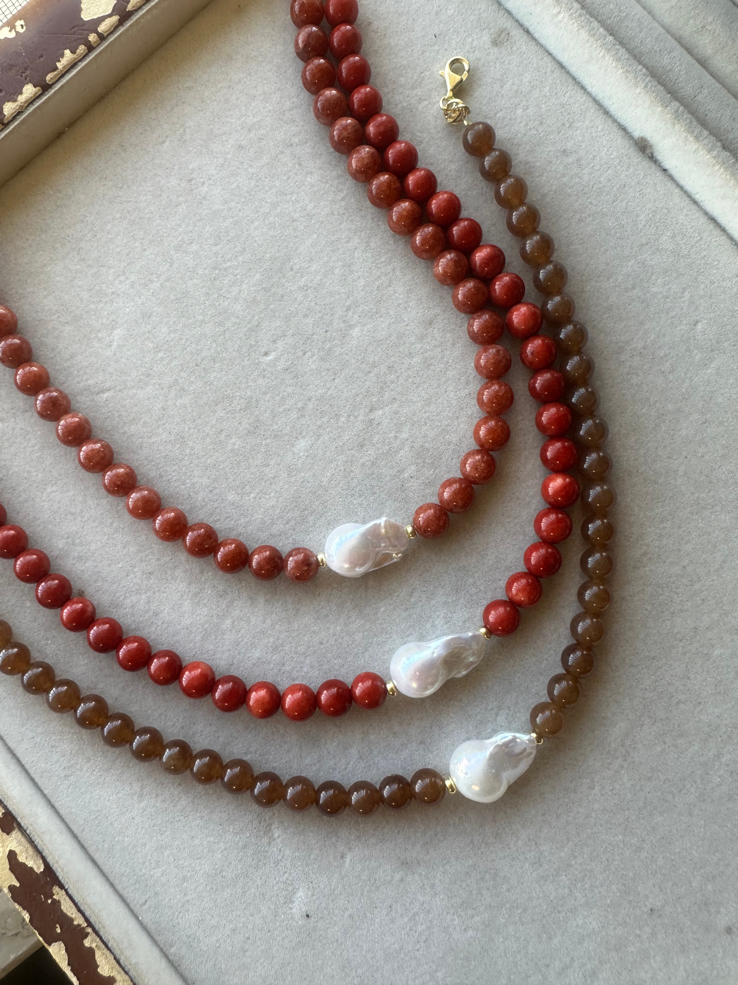 Collana Bubble perla barocca