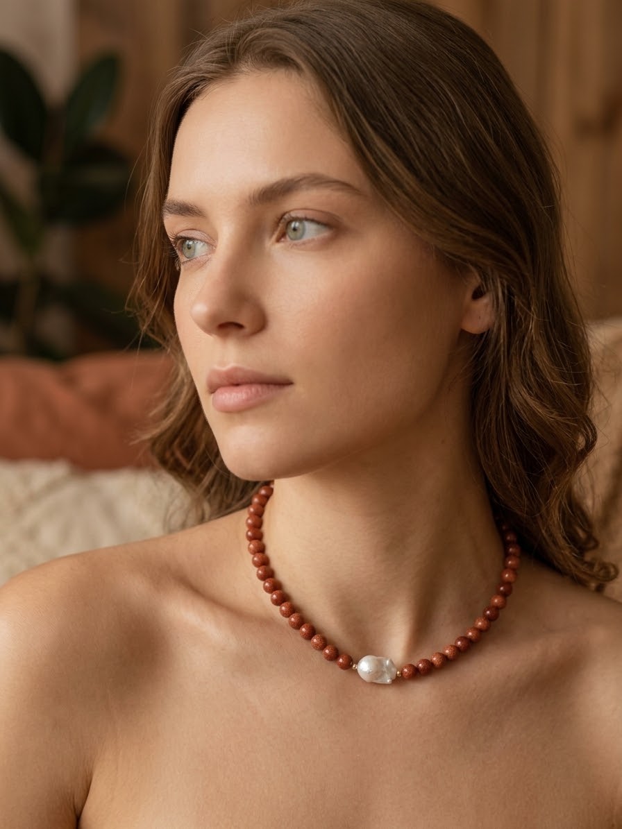 Collana Bubble perla barocca